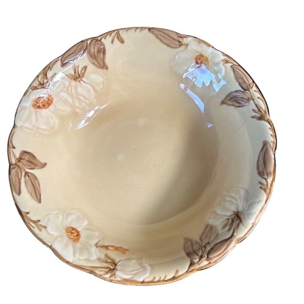 Franciscan Cafe Royal Bowl Vintage Made in USA Floral Scalloped 8.25 Inch